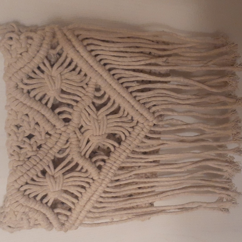 macrame off white ( cream ) boho crossbody/shoulder bag